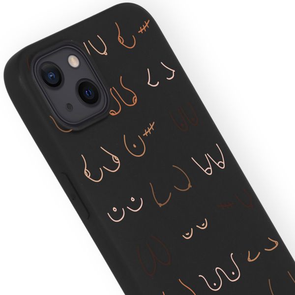 imoshion Design Hülle für das iPhone 13 - Boobs all over - Schwarz