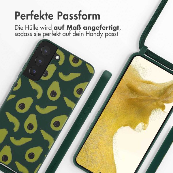 imoshion Silikonhülle design mit Band für das Samsung Galaxy S22 Plus - Avocado Green