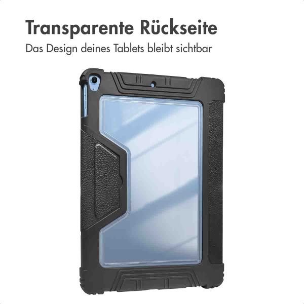 Accezz Rugged Trifold Klapphülle Apple iPad 11 (2025) 11 Zoll A16 / iPad 10 (2022) 10.9 Zoll - Schwarz