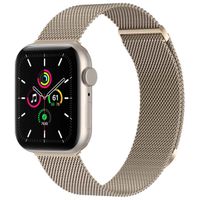 imoshion Magnetisches Milanaise Armband für das  Apple Watch Series 1 - 9 / SE (38/40/41 mm) | Series 10 / 11 (42 mm) - Größe S - Starlight