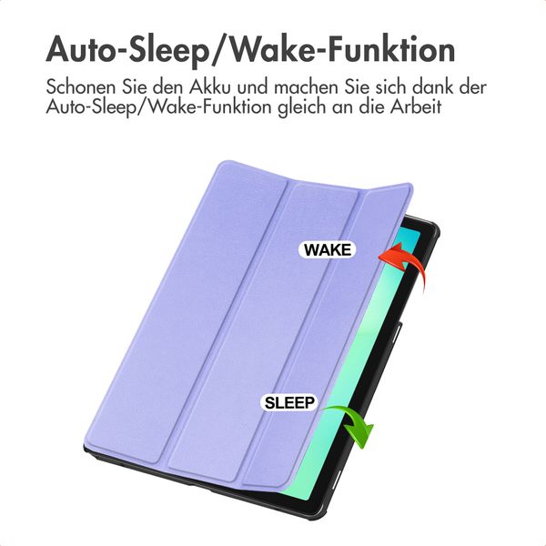 imoshion Trifold Klapphülle Samsung Galaxy Tab A11 Plus - Lila / Lilac