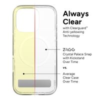 ZAGG Crystal Palace Snap KickStand Case mit MagSafe für das iPhone 16 Pro - Transparent