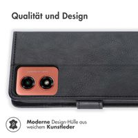 imoshion Luxuriöse Klapphülle Motorola Moto G04 / G24 - Schwarz