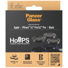 PanzerGlass Kameraprotektor Hoop Optic Rings für das Apple iPhone 15 Pro / 15 Pro Max
