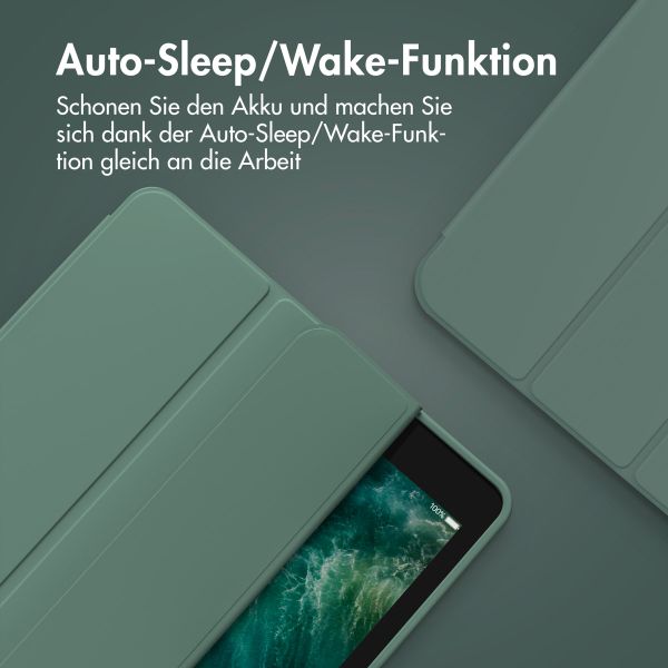 Accezz Smarte Klapphülle aus Silikon Apple iPad Air 13 Zoll (2025) M3 / (2024) M2 - Dunkelgrün