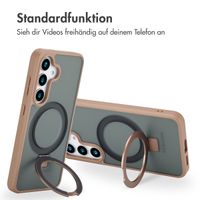 Accezz Ring Stand Backcover mit MagSafe Samsung Galaxy S25 Plus - Braun