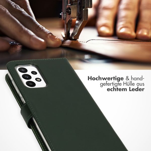 Selencia Echtleder Klapphülle Samsung Galaxy A23 (5G) - Grün