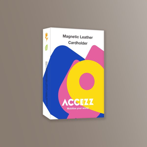 Accezz Magnetische Leder-Wallet mit Standfunktion - Geeignet für Apple Find My - Coffee Brown