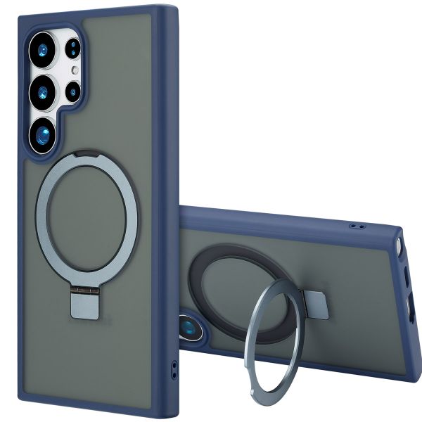 Accezz Ring Stand Backcover mit MagSafe Samsung Galaxy S24 Ultra - Blau