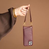 Selencia Nova HandyHülle mit Kordel und Kartenhalter Apple iPhone 16 Pro - Bold Burgundy