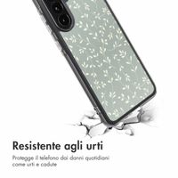 imoshion Design Hülle Samsung Galaxy A36 - Smoke Green Flowers