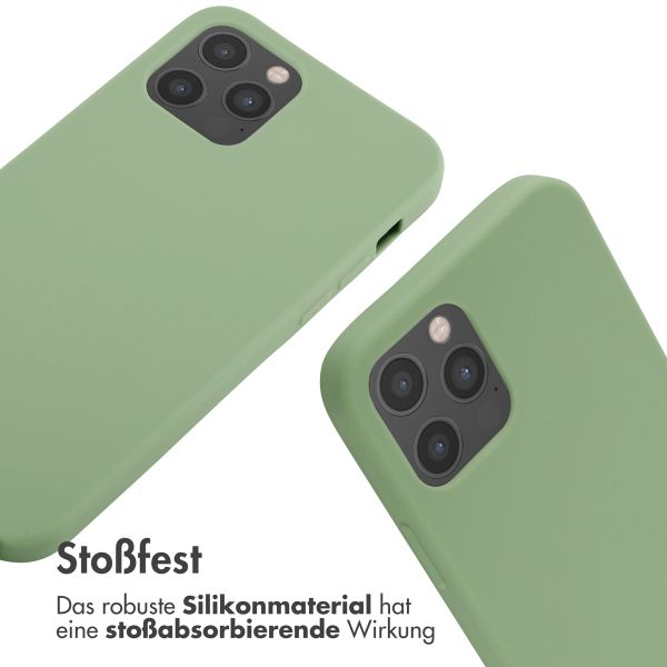 imoshion Silikonhülle mit Band für das iPhone 12 (Pro) - Grün