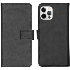 imoshion Luxuriöse Klapphülle Apple iPhone 12 (Pro) - Schwarz