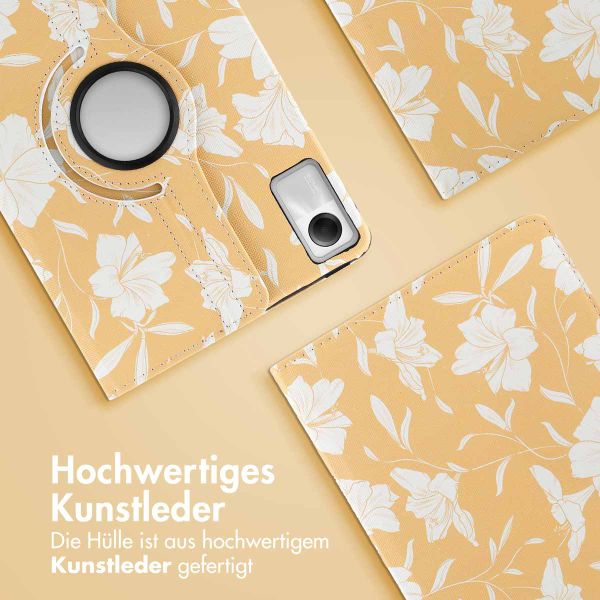 imoshion 360° drehbare Design Klapphülle für das Xiaomi Redmi Pad SE - Yellow Flowers