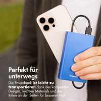 imoshion Ultra Series Aluminium Powerbank 20.000 mAh - Schnellladen bis 33W - Cobalt Blue
