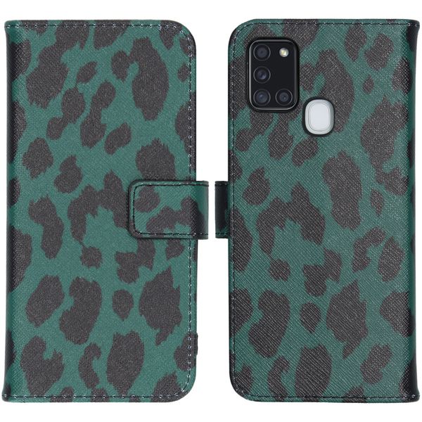 imoshion Design TPU Klapphülle Galaxy A21s - Green Leopard