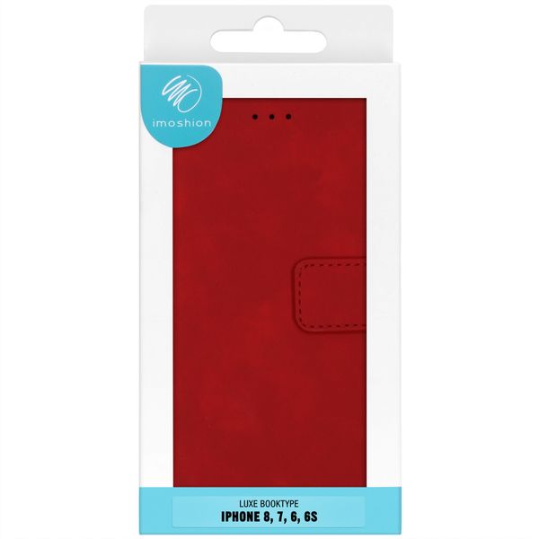 imoshion Luxuriöse Klapphülle Rot Apple iPhone SE (2022 / 2020) / 8 / 7 / 6(s)