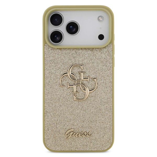 Guess Big 4G Logo Hülle Grained Apple iPhone 17 Pro Max - Gold