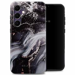 Selencia Vivid Back Cover Samsung Galaxy S24 FE - Chic Marble Black