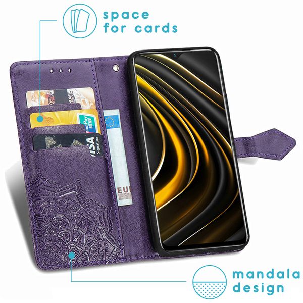 imoshion Mandala Klapphülle Xiaomi Poco M3 - Violett