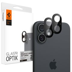 Spigen GLAStR EZ Fit Optik Kameraschutz 2er-Pack für Apple iPhone 16 Plus - Schwarz