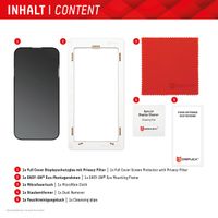 Displex Displayschutz aus gehärtetem Glas Privacy Apple iPhone 15 Plus / 15 Pro Max / 16 Plus