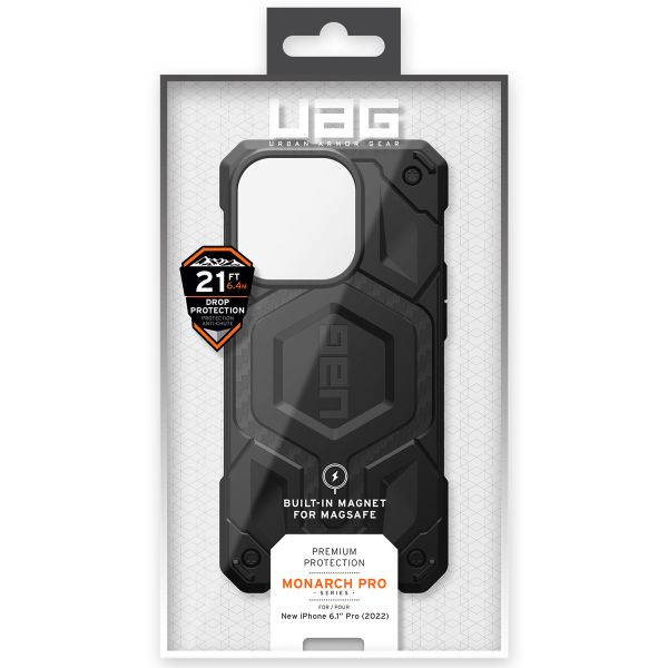 UAG Monarch Backcover MagSafe für das Apple iPhone 14 Pro - Schwarz