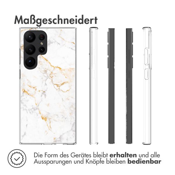 imoshion Design Hülle für das Samsung Galaxy S23 Ultra - White Marble