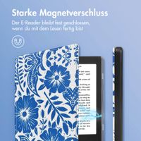 imoshion Design Slim Hard Case Klapphülle Kobo Nia - Flower Tile