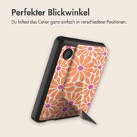 imoshion Design Klappbare Klapphülle Kobo Clara Colour / BW - Orange Flowers Connect
