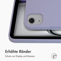 Accezz Liquid Silicone Back Cover mit Stifthalter Apple iPad Air 13 Zoll (2025) M3 / (2024) M2 - Lila