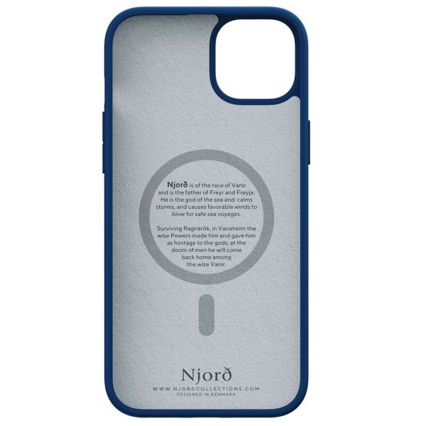 Njorð Collections Wildleder Comfort+ Case MagSafe für das Apple iPhone 15 Plus - Blue