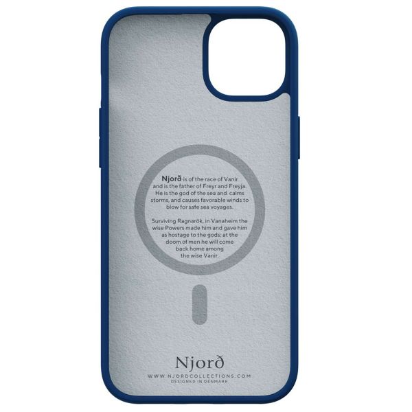 Njorð Collections Wildleder Comfort+ Case MagSafe für das iPhone 15 Plus - Blue