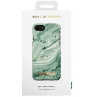 iDeal of Sweden Fashion Back Case Apple iPhone SE (2022 / 2020) / 8 / 7 / 6(s) - Mint Swirl Marble