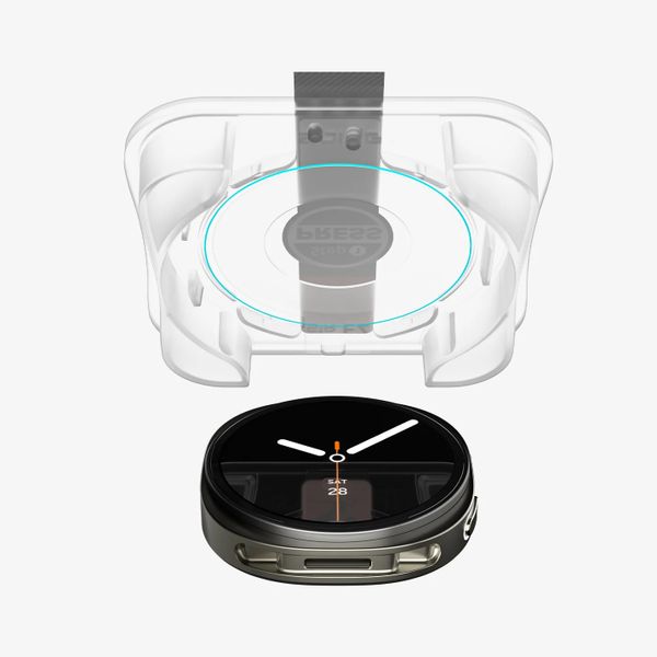 Spigen EZ FIT Glas.tR Displayschutzfolie mit Applikator für Samsung Galaxy Watch 9 / Watch 8 - 44 mm - Transparent