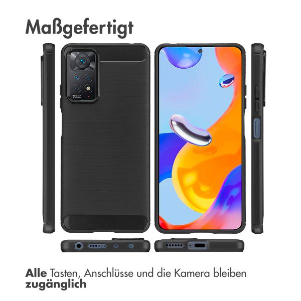 imoshion Brushed Back Cover Xiaomi Redmi Note 11 Pro - Schwarz