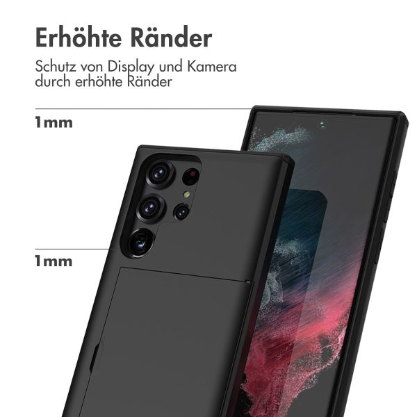 imoshion Backcover mit Kartenfach Samsung Galaxy S22 Ultra - Schwarz