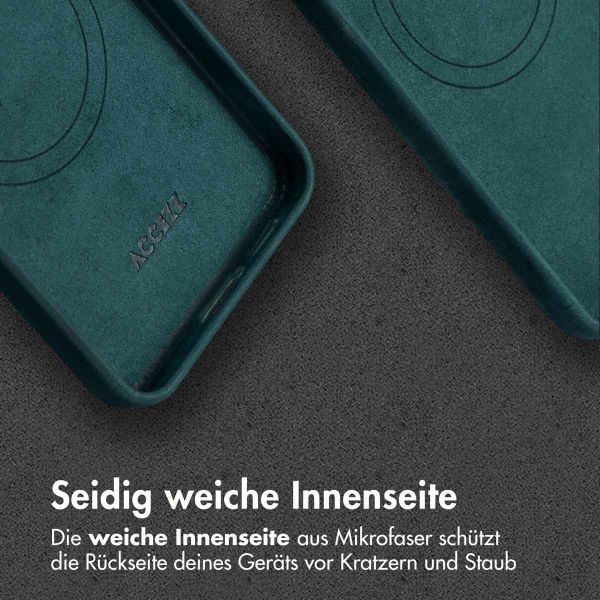 Accezz Vintage Leather Magsafe Backcover Samsung Galaxy A56 - Smokey Green