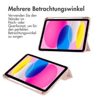 imoshion Trifold Hardcase Klapphülle Apple iPad 11 (2025) 11 Zoll A16 / iPad 10 (2022) 10.9 Zoll - Rosa