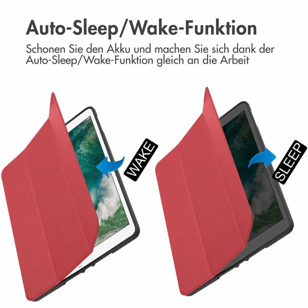 imoshion Trifold Klapphülle Apple iPad 6 (2018) 9.7 Zoll / iPad 5 (2017) 9.7 Zoll / Air 2 (2014)/Air 1 (2013) - Rot