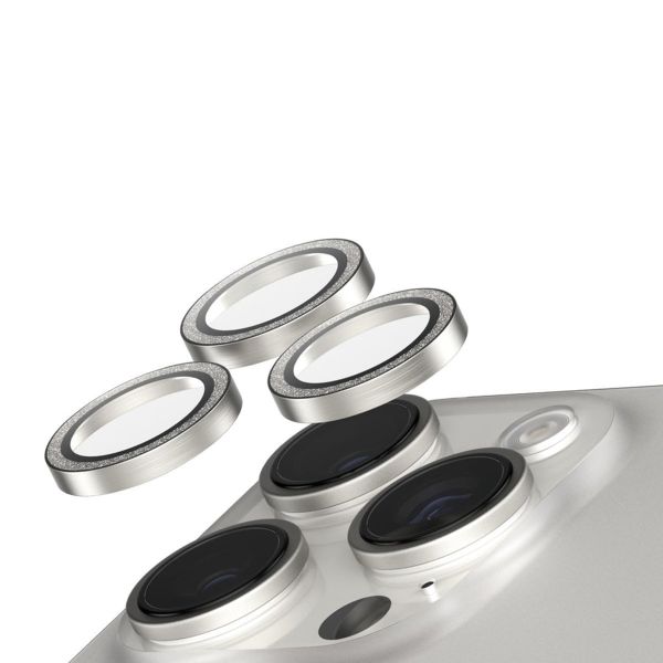 SAFE by PanzerGlass Kameraprotektor für das Apple iPhone 16 Pro / 16 Pro Max - Glitter Silver