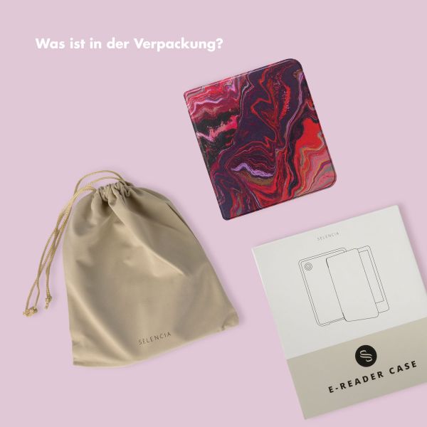Selencia Vivid Klapphülle Kobo Libra Colour - Marble Purple