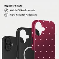 Selencia Vivid Rückabdeckung mit MagSafe Apple iPhone 17 - Happy Dots Burgundy