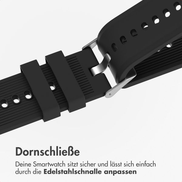 imoshion Silikonband für das OnePlus Watch 3 / 2 / 2R / Oppo Watch X2 / X - Schwarz