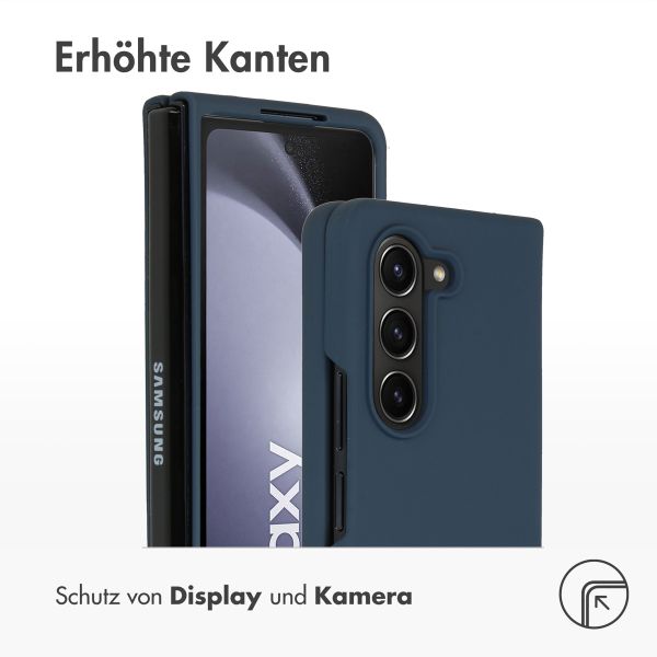 Accezz Liquid Silikoncase für das Samsung Galaxy Z Fold 5 - Dunkelblau