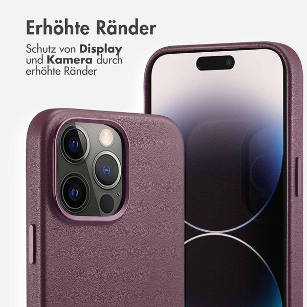 Accezz MagSafe Leather Backcover Apple iPhone 14 Pro Max - Heath Purple