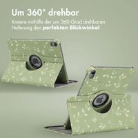 imoshion 360° drehbare Design Klapphülle für das iPad 10 (2022) 10.9 Zoll - Green Flowers