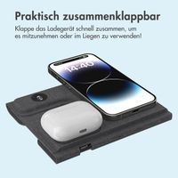 imoshion 3-in-1 Faltbares kabelloses Ladegerät Apple - iPhone / AirPods / Apple Watch – Grau