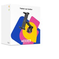 Accezz Tablet halterung Auto - Armaturenbrett und Windschutzscheibe - Verstellbar - Universal - Schwarz