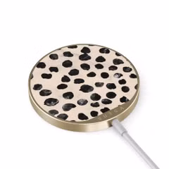 Burga Kabelloses magnetisches Ladegerät - MagSafe und Qi2 - Almond Latte / Gold